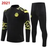 2021 2022 2023 Dortmund Nya jackor Soccer Tracksuits Training Suit Jogging Haaland Reus Neongelb Bellingham Hummels 22/23 Kort ärm Training Suit Adult Kids Set