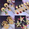 Dangle Earrings Retro Metal Resin Pearl Love Heart Waterdrop Big Drop For Geometric Earring Gold Color Women Jewelry France