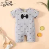 Jumpsuits Male Born Summer Clothes For Baby Boy Rompers Beard Printed Gentleman Bodysuit Borns Overalls