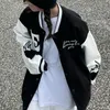 Damesjassen Deeptown Baseball Jacket Dames Streetwear Outdoor Fashion Harajuku Oversized Bomber Female Vintage 2000s esthetische jassen