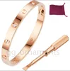 С красной сумкой титановый браслет браслет, женщина, мужчина мода роскошные винтные браслеты для Lover Gold Design Love Nail Bracelets 4 Cz 18 Color