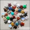 Charms Natural Crystal Five Point Star Shape Pendants för DIY -smycken som gör grossistdrop Leverans Fyndkomponenter DHSHO