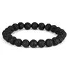 Strand Perles Brins Système Solaire Huit Planètes Pierre Volcanique Naturelle Bracelet Femme Tissé À La Main Réglable Yoga Sport BijouxPerlé