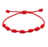 Rotes Seil, handgefertigt, geflochtener Knoten, verstellbare Charm-Armbänder für Freunde, Frauen, Männer, Familienliebhaber, Geburtstagsschmuck