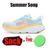 Schuhe Outdoor Shoessandals Hoka Hokas One Bondi Clifton 8 Designer Herren Damen Schwarz weiße Platten-Formete Luxus-Trainer Turnschuhe