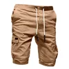 Mäns shorts plus size m-4xl mens shorts sommar nya avslappnade solida streetwear shorts män tröst elastisk mitt midja dragsko korta byxor män g230303