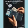 Clips de dinero Hombres Titular de la tarjeta de crédito Bloqueo RFID Microfibra Plástico Cierre magnético Pop Up Wallet con ventana de identificación y bolsa de pantalón J2208 DHN63