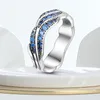 925 Srebrne kobiety dopasowane Pandora Pierścień Oryginalne serce Crown Pierścienie moda niebieski kolor cyrkon różowy serce nieskończony czarny kot z dzianinową kulą wełnianą
