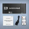 HDMI 2.0 matrix 4 in 2 out 4X2 4K60hz audio separationARC HDCP2.2