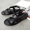 Sandals ALCUBIEREE Mens Gladiator Chain Designer Cow Leather Casual Male Outside Flats Roma Shoes Summer Beach