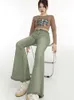 Kvinnors jeans 2023 Autumn Fashion Y2k Green Women High midje stretch Femme byxor Vintage Casual Comfort Denim Flare Pants