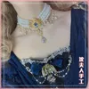 Hänge halsband original lolita flerskikts pärlhalsband blomma bröllop tea party pärla super underbara all-matchpendant elle22