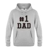 Men's Hoodies #1 DAD Creative Fathers Day Gift Sweatshirts Men 2023 Mens Hooded Fleece Pullover