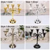 Retro Metal Candle Holder 3 Arms 5 Arms Candle Holder Znakomity ślub przy świecach kolacja