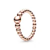 925 Silver Women Fit Pandora Ring Original Heart Crown Fashion Rings Rose Gold Clear ThreeStone Crystal Finger