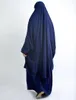 Etnische kleding Gebed Gebed Gedelement Vrouwen Moslim Tweede stuk rokken Set Khimar Islamitische Ramadan hijab Abaya Caftan Marocain Hooded Long Robe