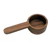 Misurino da caffè in legno Misurino da cucina in legno di noce nera Misurino per zucchero in polvere all'ingrosso LX4390