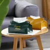 Tissue Boxes & Napkins Simple Case Box Container PU Leather Toilet Pumping Car Kitchen Desktop Napkin Papers Holder Dispenser Storage