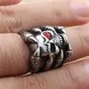 Wedding Rings Fashion Jewelry Stainless Steel Skull Ring Men Trendy Simple Punk Gift 24035Wedding