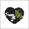 Cartoonaccessoires Sweet Love Bruid Ela met hartvormige badge film Frankenstein Fan Collection Gift Personality paar sieraden Dhitl