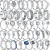 925 Silber Damen Fit Pandora Ring Original Herz Krone Moderinge Unendliche Blumen Prinzessin Tiara Krone Funkelnde Liebe