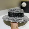 Classic Plaid Ribbon Wide Brim Hats for Women Flat Top Adjustable Straw Hats Lady Party Travel Fashion Sun Protection Caps