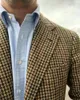 Men's Suits & Blazers Tailor-Made Elegant Winter Suit Hoodstooth Tweed Blazer For Handsome Men Wedding Clothing Slim Fit Costume Custom Made