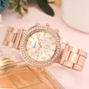 Wristwatches Luxury Quartz Women's Alloy Metal Folding Clasp Female Watch Elegant Casual Student Girl's Timepiece Gifts