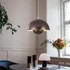 Lampes suspendues Simple luxe lumière fleur bourgeon modélisation plafond coloré chambre décor aluminium lampe corps éclairage pour vivre