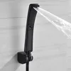 Głowice prysznicowe w łazience Czarna głowica prysznicowa Waterfall Wysokie ciśnienie deszczowe opryskiwacz prysznicowy Zestaw Woda Oszczędzanie filtra Wysoka jakość bezpłatna wysyłka J230303