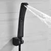 Soffione doccia da bagno Soffione doccia a cascata nero Soffione doccia a pioggia ad alta pressione Set spruzzatore filtro risparmio idrico Alta qualità Spedizione gratuita J230303