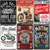 Motorcykel retro metallmålningskylt vintage New York Motor Club Tin Plaque Garage Decor Rider Club Wall Art Poster MAN CAVE PLATE 30X20CM W03