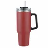 40oz Large Capacity Tumblers Car Kettle Double Insulation Cover and Straw Stainless Steel Coffee Sippy Cup Essential Water Bottles
