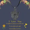 Choker Wangaiyao Angel Cross Naszyjnik Celtic Mężczyźni i kobiety Para prezentowa wisiorek retro twórcza moda upamiętnienie