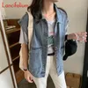 Vestes pour femmes surdimensionnées Blue Denim Vest Femmes Vintage LOOSE Coréen Noir Sans Manches BF Cargo Basic HarajukuTank Top Jeans Veste 230303