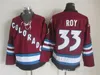 Aangepaste vintage Colorado Avalanche Hockey Jerseys 52 Adam Foote 21 Peter Forsberg 8 Teemu Selanne 9 Paul Kariya 19 Joe Sakic 33 Patrick Roy J