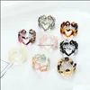 Anéis de banda Moda leopardo resina acrílica acrílica anel de corrente de coração para mulheres colorido jóias geométricas presentes de gota entrega dhrz5