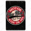 Moto Rétro Métal Peinture Signe Vintage New York Motor Club Tin Plaque Garage Décor Rider Club Mur Art Affiche Man Cave Plaque 30X20cm W03