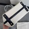 Canvas Belt Tote Bag Schulter großer Einkaufstasche Weiche Crossbody Wallet Braun Schwarzer Kapazität Frauen Luxusdesigner Leder Weekender Bag Slouchy Logo Druck