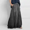 Skirts TEELYNN Oversize Bohemian Denim Maxi for Women Cotton Loose Summer Falda Lady 5XL Boho Vintage Long Jean Skirt 230303