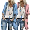 Frauen Blusen Shirts Boho Gedruckt Strickjacke Hemd Herbst Frühling Mode Kimono Langarm Strand Cover Tops Damen Plus Größe 5XL 230303