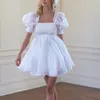 Lässige Kleider Märchenmaschine süßes Mädchen A-Ling Mini-Kleid elegante Dame Riched Büste Puffärmel für schicke Frauen Geburtstagsfeier Ball Kleidung