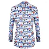 Мужские костюмы 2023 Hawaii Style Men Blazer Fashion Casual Print Blazers MACCULINA PARTY Платье летнее бренд свадебная куртка Masculino