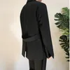 Mäns kostymer 2023 /herrkläder Autumn Casual Black Suit Loose Coat Självodling Trend Stiliga små blazrar med bältesdesign 2Y20001