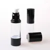 Storage Bottles 50ml Classic Black Vacuum Airless Pump Bottle Cosmetic Essence Oil Lotion Packaging Refillable LX1243