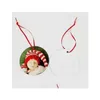 Christmas Decorations Sublimation Wooden Blank Pendants Ornament Doublesided Mdf Pendant Bk Tree Commemorative Discs Supplies For Di Dh1Gk