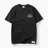 Men's T Shirts Men's T-shirt Print "MNT" Men Short Sleeve Summer Dropped Shoulder Cotton Black Color Shirt For MN33106