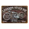 Retro US Motorcycles Art Tin Decor Metal Plate Norton Indian Tin Signs Vintage Metal Poster Garage Decor Club Pub Bar Wall Gepersonaliseerde Decoratie Maat 30x20cm W02