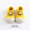 Första vandrare Baby Boys Girls Sock Shoes Non-Slip Floor Socks Soft Rubber Sole Toddler With SolesFirst