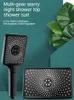 Bathroom Shower Heads High Pressure Shower Head Top Sprinkler Water Saving Three Speed Adjustable One Button Switch Square Round Bathroom Accessories J230303